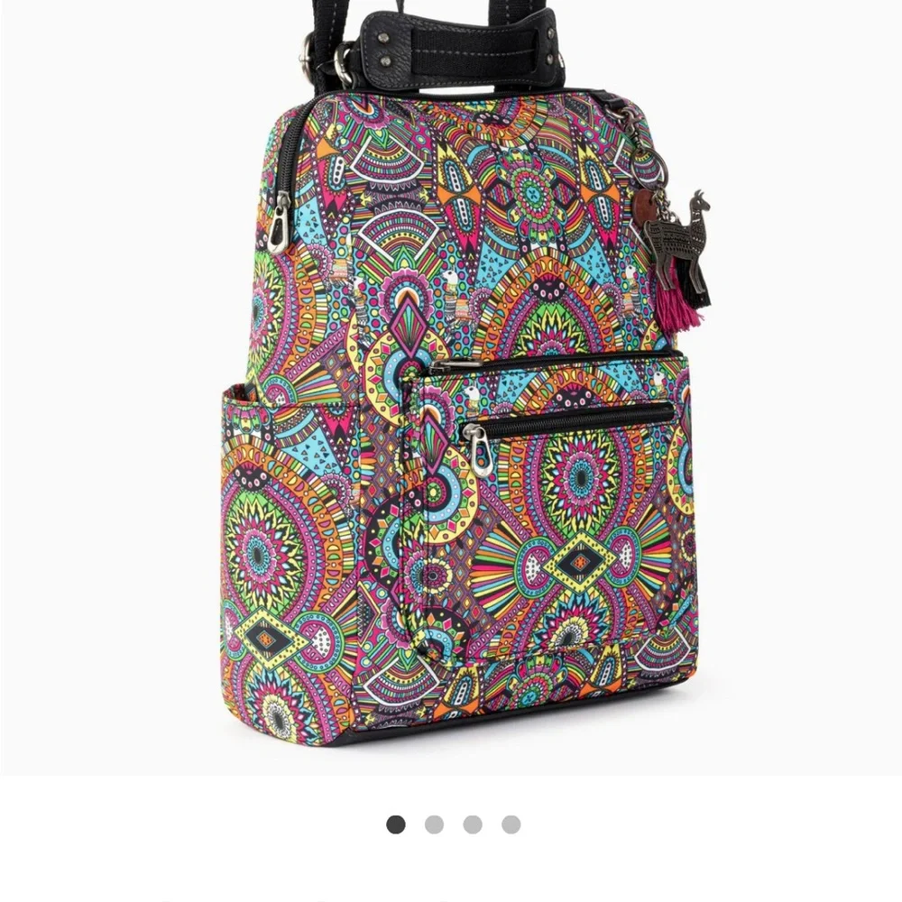 The Sak Blue and Orange Backpack with Bohemian Patterns - Picture 6 of 6